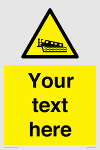 Custom warning grounding narrow boat on lock cill